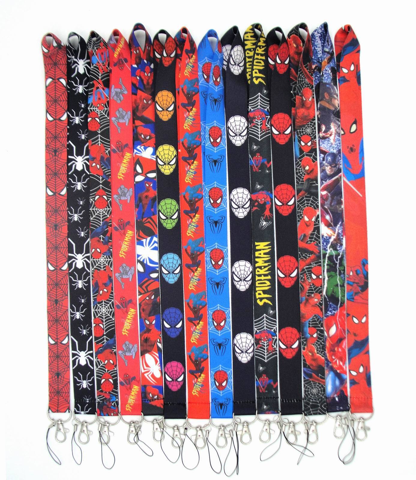 Hot Sale High Quality Cute Cartoon Spider Man Lanyards Fashion Marvel Design Lanyard Wholesale Promotional Gift Lanyards Custom