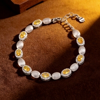 Bracelet en argent S925 rétro avec zircon, bijou vintage artisanal, accessoire de luxe scintillant pour femme, idéal pour les événements formels, les fêtes ou comme cadeau.