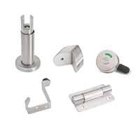 Quincaillerie de cloison de toilette Support de quincaillerie de cabine de toilette en acier inoxydable pour base murale