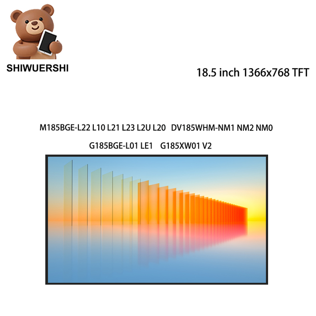 18.5" Lcd Screen Panel 1366*768 LVDS 30pins Replacement M185BGE L22 L10 L21 L23 L2U DV185WHM NM1 NM2 G185BGE L01 LE1 G185XW01 V2