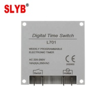 Interruptor de Control de Tiempo Semanal Programable Automático Digital LCD de 12V/110V/220V, Temporizador L701 con Batería de 16A