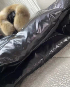 Chaqueta corta de plumón para mujer, versión premium, con cuello de piel de zorro, cinturón que estiliza la cintura, gruesa y cálida - Product Image 6