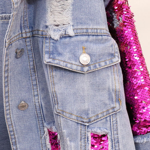 Custom Fashion Coat Women <strong>Sequin</strong> Design <strong>Plus</strong> <strong>Size</strong> Denim <strong>Jacket</strong> for Womens/womens Puffer <strong>Jacket</strong>/sequined <strong>Jacket</strong> - Product Image 4