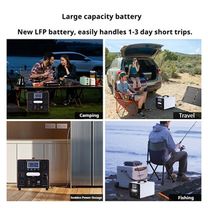 สถานีพลังงานแสงอาทิตย์แบบพกพา LiFePO4 ความจุสูง 110V/220V สำหรับใช้งานกลางแจ้ง 2500W-300W แบตเตอรี่สำรองสำหรับแคมป์ปิ้ง - Product Image 3
