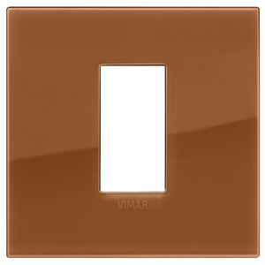 Vimar Placca Classic 1M Reflex Caramel Wall <b>Switch</b> 9x9cm - Product Image 1