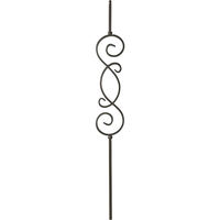 Balustres décoratifs en fer creux de 1/2 pouces Broches de rampe en fer forgé pour escalier