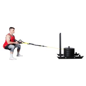 Traîneau d'entraînement en acier robuste avec supports pour plaques de poids, traîneau de résistance durable pour l'entraînement de vitesse au football et les séances de <span class=keywords><strong>CrossFit</strong></span> - Product Image 6