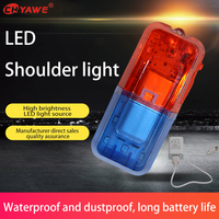Lampu bahu LED isi ulang Mini lampu peringatan berkedip merah matahari terang baik dengan reflektor PC putih terlaris