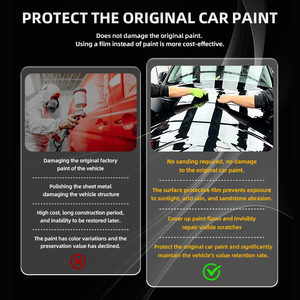 Película Protectora de Pintura para Automóviles TPU PPF Negra Brillante de 7.5mil, Autoregenerable, con Aumento de Brillo del 40%, Anti-amarilleo, Suministro de Fábrica - Product Image 4