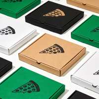 Boîte à pizza en papier kraft brun personnalisée avec logo imprimé en gros pour l'emballage alimentaire