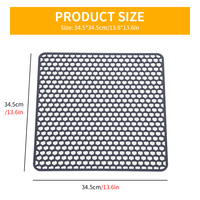 Tapis de protection en silicone pliable écologique, isolant, antidérapant, à motif nid d'abeille, pour évier de cuisine domestique