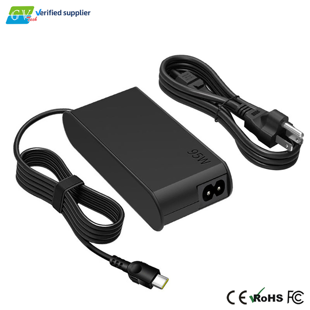 Type C Tips 95W PD Fast Laptop Charger USB C AC Adapter CE/FCC/ROHS Certified Universal Voltage Fireproof Material Thinkpad