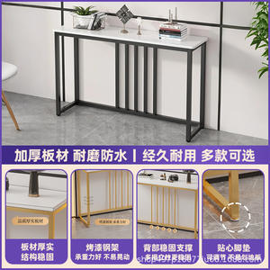 Mueble de Entrada de Estilo Italiano de Lujo Ligero, Mesa de Pared Larga con Diseño Creativo de Consola, Mesa de Almacenamiento, Mesa Consola - Product Image 3