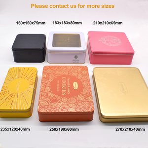 Caja de Metal para galletas de grado alimenticio, lata de Navidad con ventana de Pvc, caja de lata personalizada, cajas de Metal cuadradas para dulces, embalaje de pasteles - Product Image 6