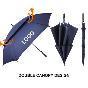 Özel ısmarlama rüzgar geçirmez düz şemsiye lüks RPET Golf promosyon Logo şemsiye iş hediyeler için - Product Image 4