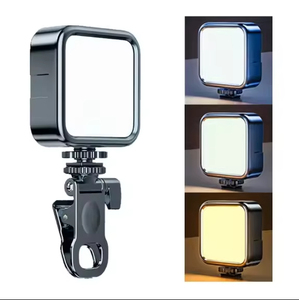 Mini Lumière Annulaire <span class=keywords><strong>LED</strong></span> RGB Portable Rechargeable et Flexible avec Pince Clip pour Téléphone Portable, Selfie, Vidéo en Direct et Appareil Photo DSLR - Product Image 1