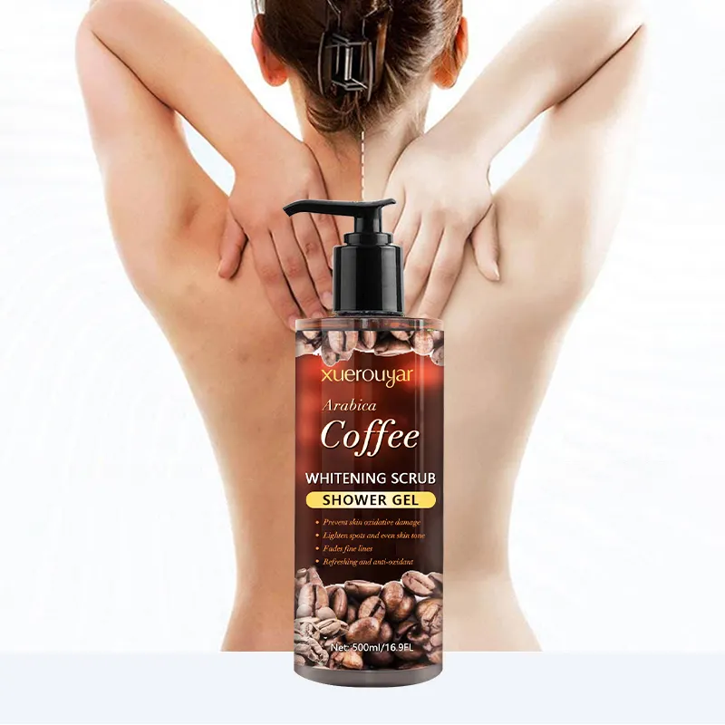 Natural Skin Care Coffee Shower Gel Whitening Body Wash Moisturizing Exfoliating Nourishing Scrub Bath Gel