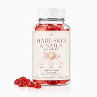 Gummies Cheveux Peau Ongles Série OEM Multi-formules Différentes Formes Saveurs de Fruits Assorties Faible MOQ Emballage Personnalisé Disponible