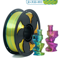 Filament PLA SILK YOSOO double vert et bleu 1KG, soyeux et brillant, pour imprimante 3D, léger et résistant, 1,75 mm