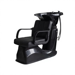 Fauteuil de lavage moderne en céramique et cuir durable pour salon, avec repose-pieds réglable, éponge haute densité et structure métallique - Product Image 3