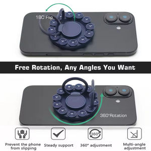 Support de téléphone rotatif en silicone magnétique étanche mains libres avec lumière de selfie pour lit et bureau - Product Image 4