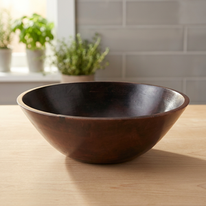 Cuenco de madera con Mango para ensalada, 12 pulgadas, nogal oscuro, para comida o decoración - Product Image 2
