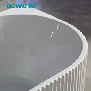 All'ingrosso semplice acrilico Freestanding vasca idromassaggio per hotel moderna vasca da bagno interna bianca con straripamento resina & scolapiatti - Product Image 6