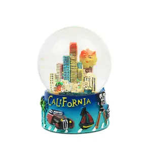 Custom Designer DIY 3D Castle Pattern Luxury Miniature Music Box Snow Globe For Desktop Decoration