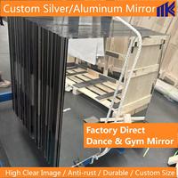 Prix compétitif, différents types de miroirs plats en verre et en aluminium de 2 mm, 2,7 mm, 3 mm, miroirs en aluminium sur mesure