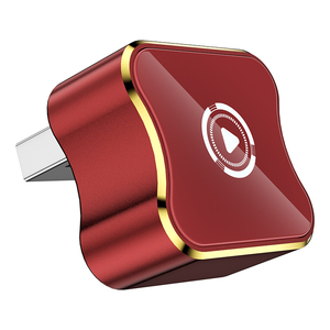 Red 2 in 1 <b>Plug</b> and Play Carplay Box Carplay <b>Adapter</b> Wired to Wireless Carplay <b>Adapter</b> USB Port CarPlay Dongle - Product Image 1