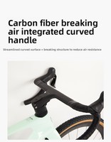 Vélo de gravier avec cadre en fibre de carbone, 13 vitesses, freins à disque hydrauliques, 700C, léger et confortable