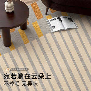 Alfombra a Rayas Idan de Fibra de Poliéster Lavable, Estilo Moderno y de Lujo Ligero, para Sala de Estar o Dormitorio - Product Image 2