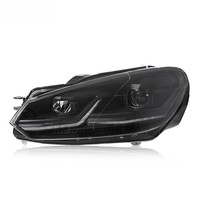 Phares de voiture LED robustes 6000K pour VW Golf 6 2009-2012, 12V, boîtier ABS durable, installation facile plug-and-play