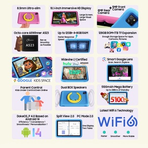 10.1 Inch WIFI 6 <b>Tablet</b> <b>PC</b> for Children Study Android 14 Dual Box Speakers 5100mAh 5+8MP Camera 4+128GB Blackview Tab A6 KIDS - Product Image 5