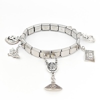 Bracelet Modulaire en Chaîne Acier Inoxydable Style Patch Luxe Léger DIY Tendance Unisexe Créatif Accessoires de Bijoux