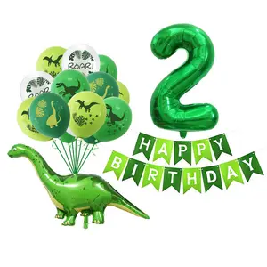 Mori Animal dinosaurio globo Digital conjunto cumpleaños selva temática fiesta decoración látex globo bosque fiesta