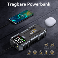 Démarreur de Voiture Portable avec Batterie Externe, Courant de Démarrage Élevé, Anti-Étincelles, Éclairage LED, USB-C/USB-A – Kit d'Urgence