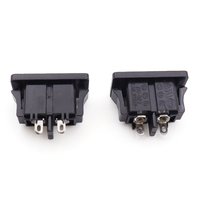 Soket Daya AC-027 Bentuk Angka 8 Kecil, Konektor C8 AC 2 Pin Betina untuk Peralatan Audio dan Video, Langsung dari Pabrik