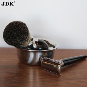 أداة تنظيف متينة للرجال حوض صابون حلاقة أسود + رف حلاقة من الفولاذ المقاوم للصدأ فرشاة لحية هدية للرجال تخفيضات كبيرة على الاستمالة - Product Image 4