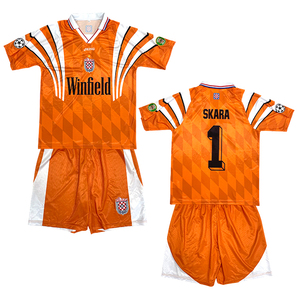 Conjunto de Camisetas de Fútbol Vintage Estilo Urbano, Logotipo Bordado Personalizado, Transpirable, Holgada, para Jóvenes - Product Image 6