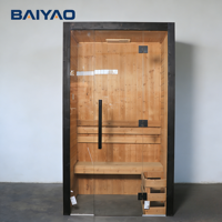 Choix Premium : Sauna intérieur pour 1-2 personnes, en bois finlandais carbonisé, cabine de sauna sèche sur mesure, fabricant direct d'usine