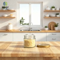 Lot de bocaux en verre pour aliments, 250 ml, à corps large et court, haute transparence, pour coffrets cadeaux et emballages de détail