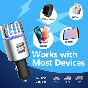 Accessori Per auto di Qualità Garanzia di 2-In-1 Doppia Porta <span class=keywords><strong>USB</strong></span> Mini Personal Auto Ionizzatore Purificatore D'aria Minimo Rumore portatile - Product Image 4