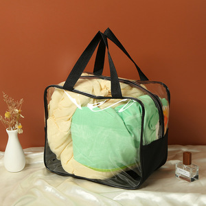 Fabricant de sacs à main personnalisés en PVC, sacs cosmétiques en gros pour femmes, sacs de plage transparents en PVC holographique imperméables avec fermeture éclair - Product Image 5
