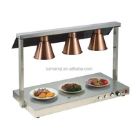 Lampes chauffantes LED commerciales dorées pour le maintien au chaud des pizzas et des plats de buffet, avec un design moderne et une conservation de la chaleur Gehong ABC-002