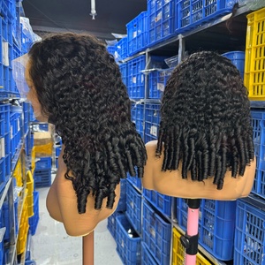 Pelucas de Cabello Rizado Birmano Natural WXJ, Pelucas con Frente de Encaje 13x4, Densidad del 300%, Ondas de Agua, 22 Pulgadas, 12A, Doble Trama, Pelucas de Cabello Humano 100% - Product Image 4