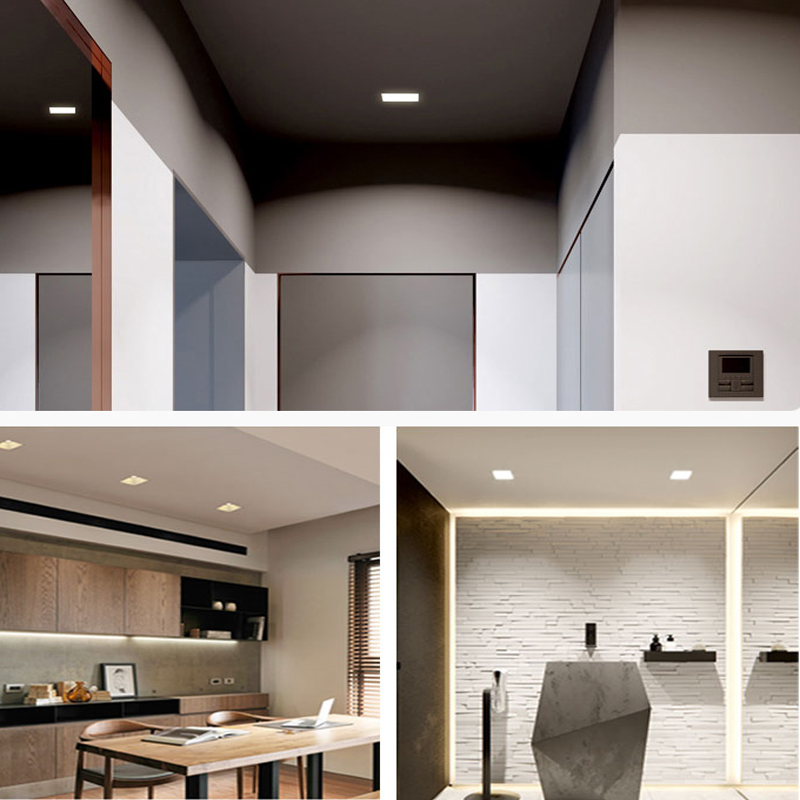 DC12V Square Cob LED Downlight Fixed Recessed LED Kitchen Ceiling Lights