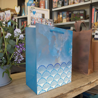 Sacs en carton ivoire écologiques classiques de qualité supérieure, tailles variées, design tendance plaqué or, pour cadeaux de supermarché et emballage de chaussures en gros