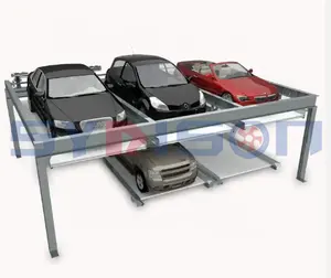 hot sale 2-6 Floor Automatic Lifting Sliding Puzzle Car Parking System for five cars