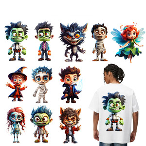 การพิมพ์ลายการ์ตูนแบบรีดร้อนสำหรับตกแต่งเสื้อผ้าด้วยหมึกพลาสติซอล - Product Image 1
